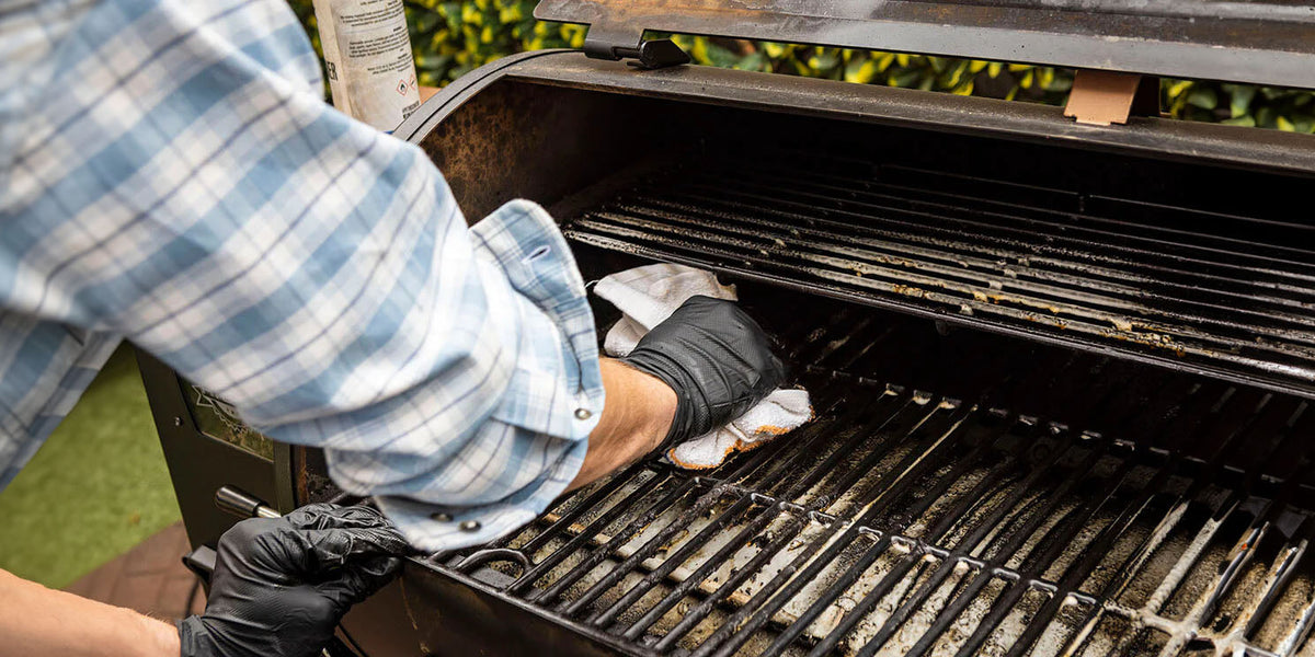 Pit Boss pellet grill cleaning schedule infographic 18-20 hours cooking