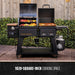 Black Pit Boss Charleston pellet grill with 1020-square-inch cooking space.