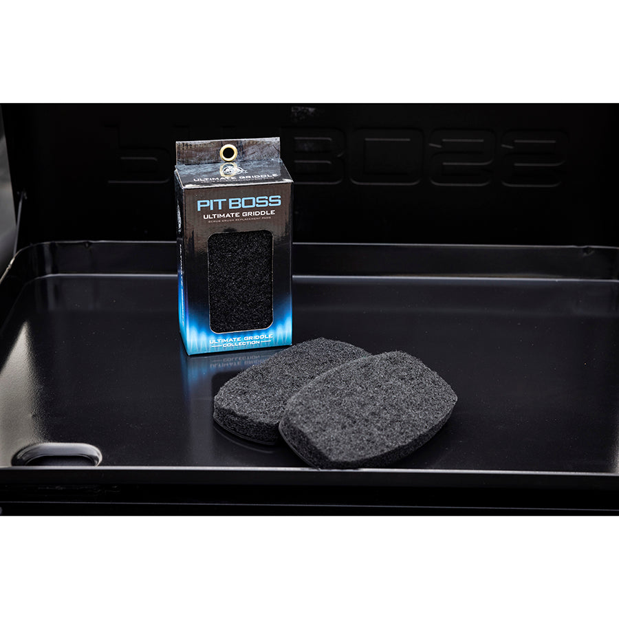 Black Pit Boss Ultimate Griddle cleaning pads in packaging.