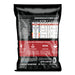 20 lb bag of Pit Boss Competition Series hardwood pellets; black bag with pairing guide and grilling instructions on back.
