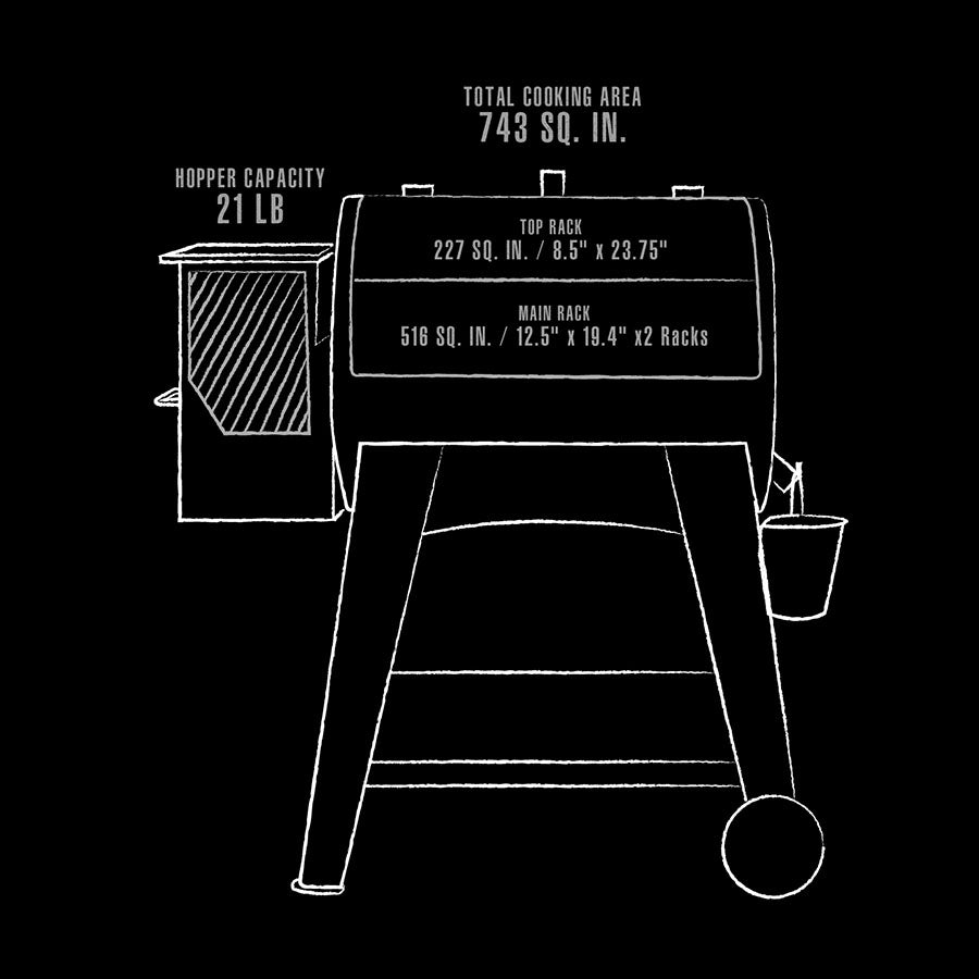 interior dimensions line drawing black and grey