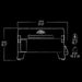 Pit Boss Portable Tabletop Pellet Grill, Black. Exterior grill dimension line drawing