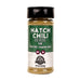 Pit Boss Hatch Chili Verde BBQ Rub Spice Bottle, Green and White label for chicken and beef