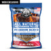 Pit Boss 20 lb Freedom Blend Hardwood Pellets. American flag background with blue and white font on bag. Made in the USA.
