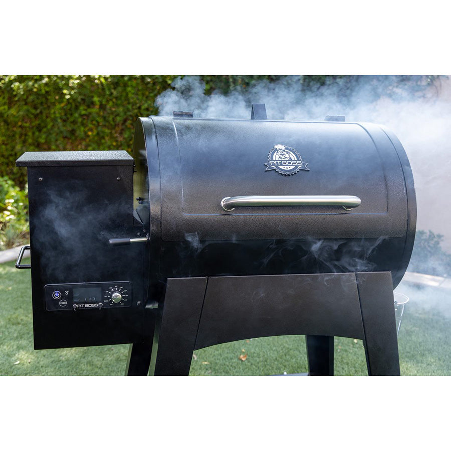 grill closed with smoke pouring out