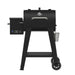 Pit Boss 500FB2 Wood Pellet Grill, black with silver handle and grease bucket for bbq grilling and smoking