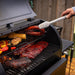 Pit Boss Navigator 850M Wood Pellet Grill smoking and grilling sausage, ribs, pork, veggies in grill