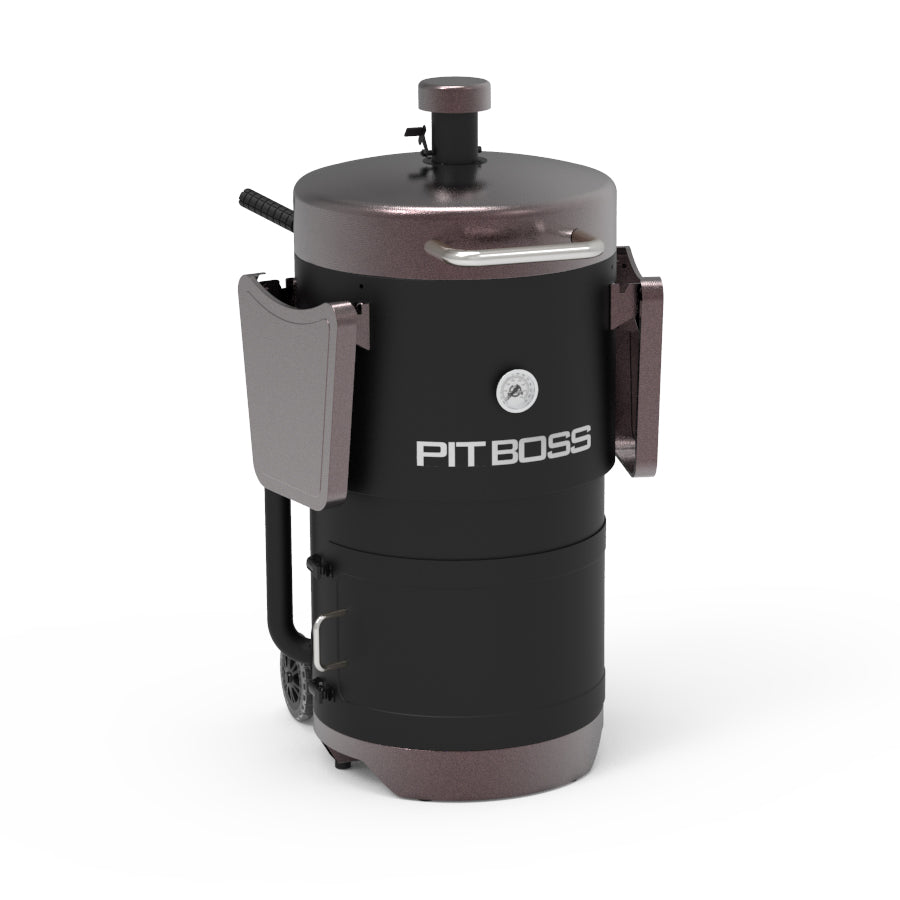 Mahogany Champion Barrel Charcoal Smoker - PBV24CB