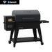 Pit Boss Navigator 1600 Wood Pellet Grill, black and grey pellet smoker with wi-fi, front angle closed