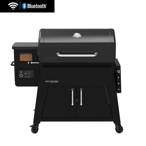 pit boss heritage wood pellet grill studio image with wi-fi and bluetooth connection technology