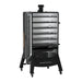 Pit Boss Sportsman 7-Series Vertical Wood Pellet Smoker, black and grey, side angle