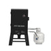 Pit Boss 30-inch Gas Vertical Smoker with propane tank attached, front view with door closed on a white background.