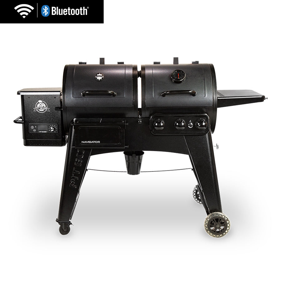 Navigator Series Wood Pellet & Gas Combo Grill with Cover