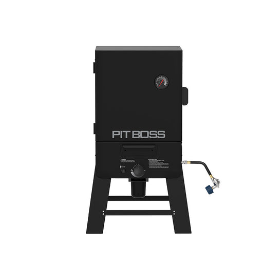 Pit Boss 30-inch Gas Vertical Smoker, front view with door closed on a white background.