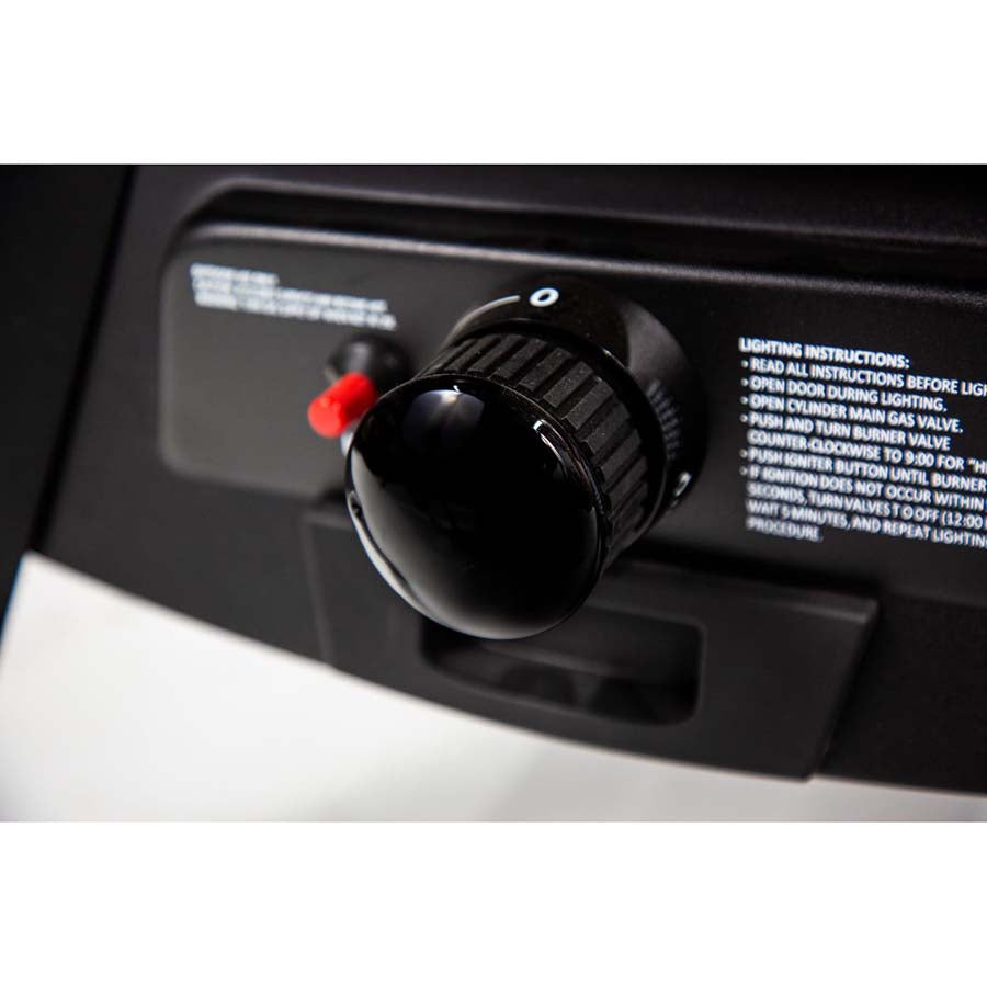 up close of temperature knob