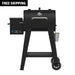 Pit Boss 500FB2 Wood Pellet Grill, black with silver handle and grease bucket for bbq grilling and smoking