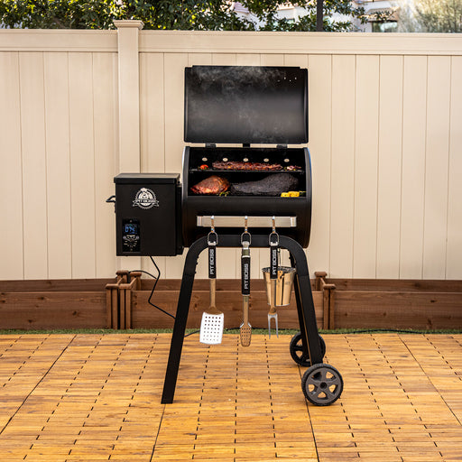 Pit Boss Carbon Series 500 wood pellet grill shown from front angle