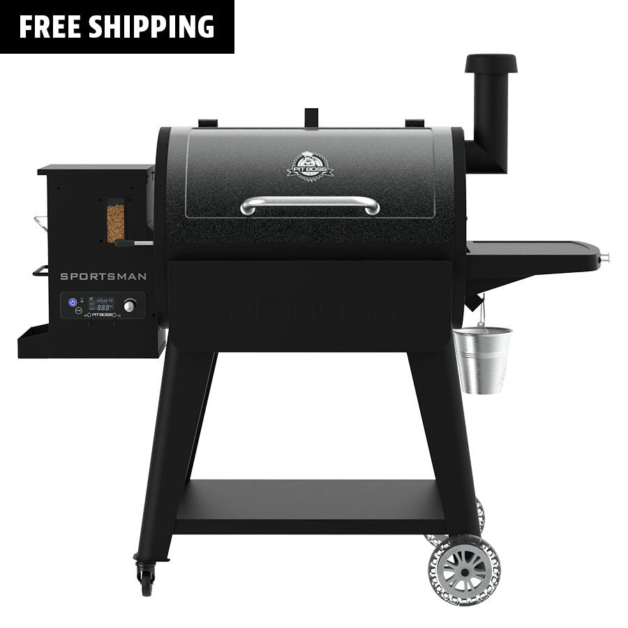 Pit Boss Grills Sportsman 850 Wood Pellet Grill, black and grey with Wi-Fi Bluetooth Control
