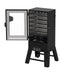 Pit Boss 42" Digital Vertical Smoker left side view with the door open on a white background