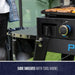 Black Pit Boss Grills 4-Burner Ultimate Lift-Off Griddle with side shelves and tool hooks.