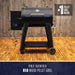 Black Pit Boss Grills FB2 Series 850 Wood Pellet Grill with digital control panel and wheels.