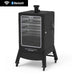 Black Pit Boss Grills Competition Series PBV5P2 Vertical Smoker with Wi-Fi and Bluetooth connectivity.