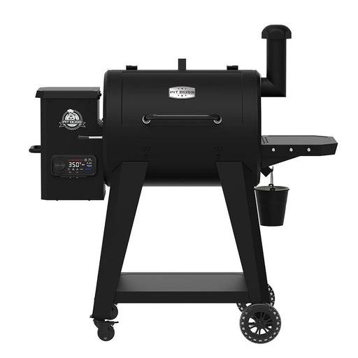 Black Pit Boss Grills 700 DX Wood Pellet Grill with digital control panel and smoker box.