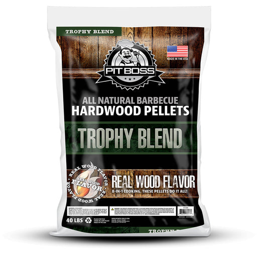 front of bag with black and brown background and green, grey and white lettering