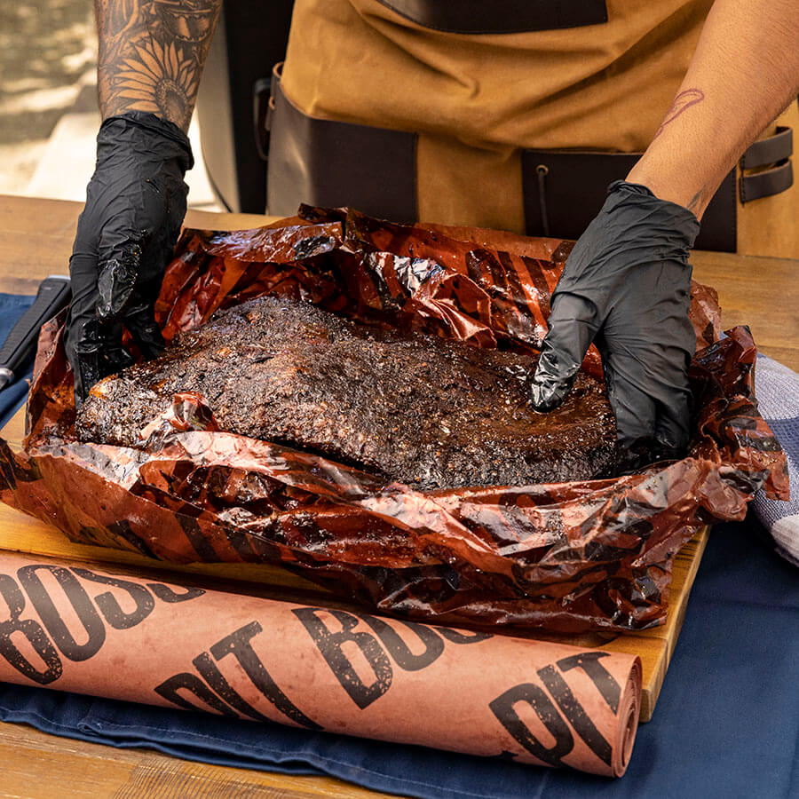 lifestyle_3, bbq food kept on pit boss butcher paper on top of picnic table