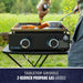 2 Burner Tabletop Griddle w/ Cover