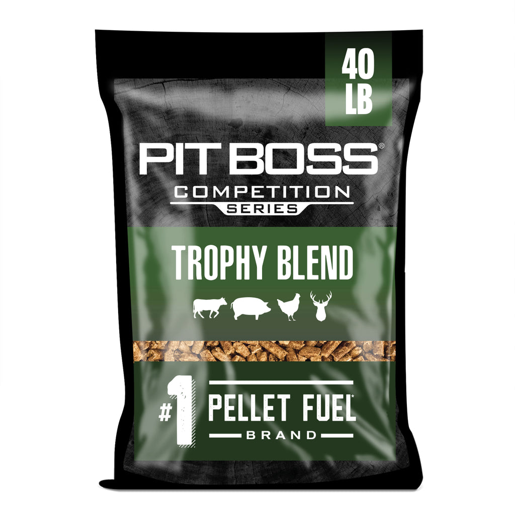 Pit Boss Competition Series Trophy Blend Pellets, front view on a white background 