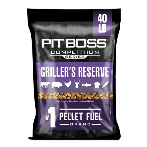 Pit Boss Competition Series Griller's Reserve Blend Pellets, front view on a white background