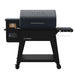 Pit Boss Navigator 1300M Wood Pellet Grill, black and grey grill, front angle closed