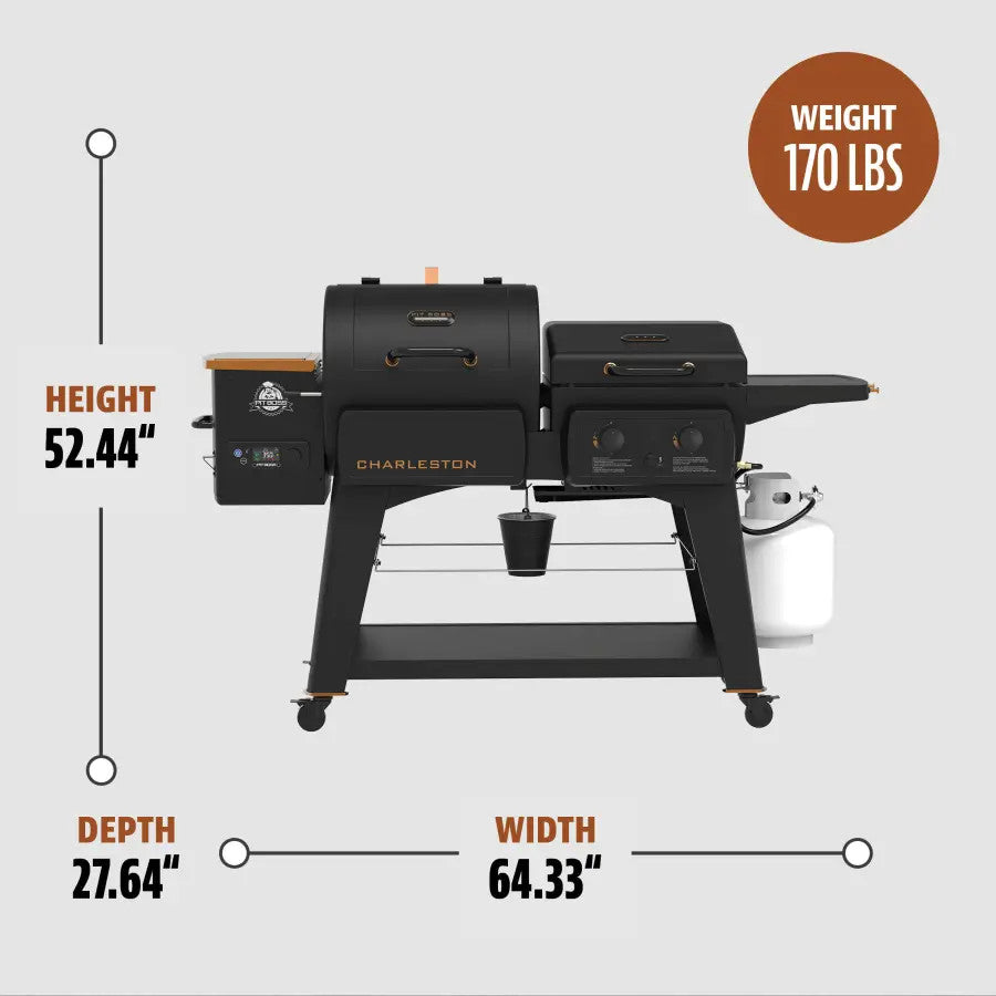 Charleston 1020 Combo Grill - Onyx Edition