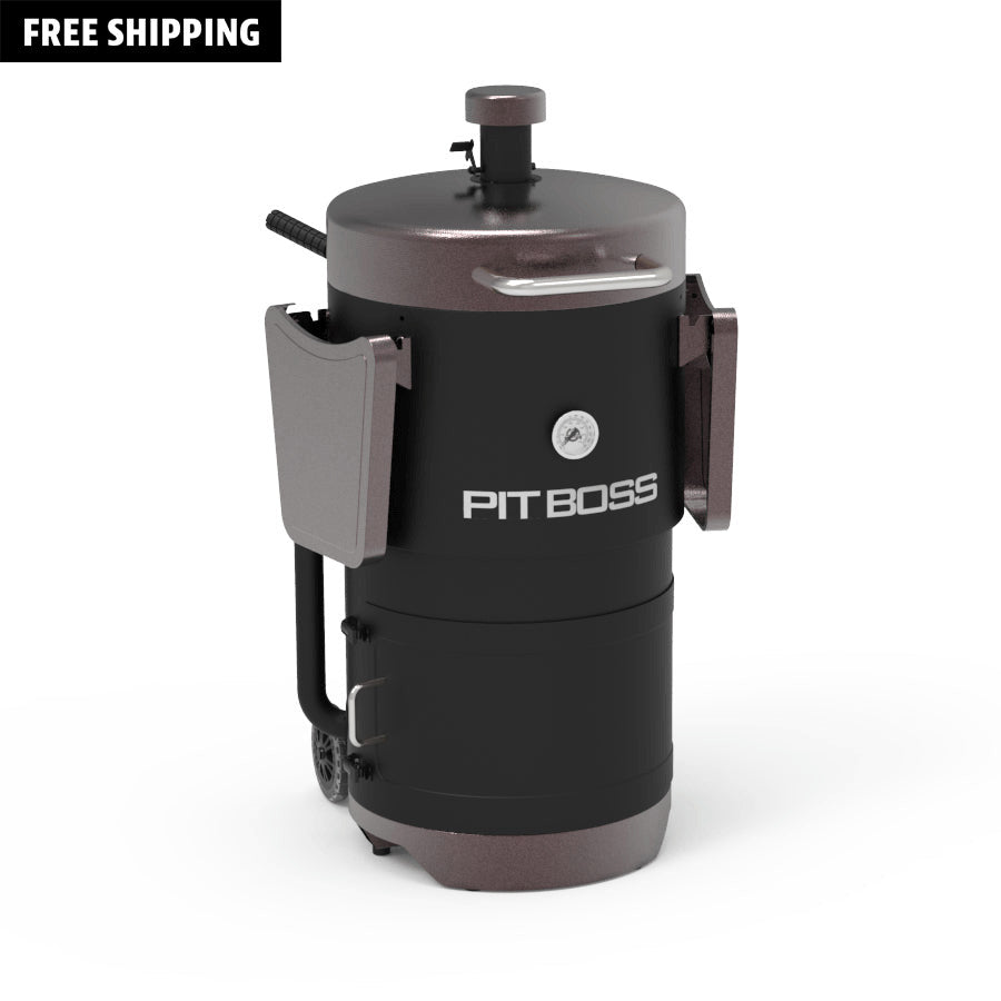 Mahogany Champion Barrel Charcoal Smoker - PBV24CB