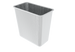 White rectangular plastic storage bin with textured surface.