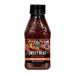 Dark brown Fit Boss Sweet Heat BBQ Sauce bottle, 20 fl oz (591 mL), with pepper and brown sugar flavors.