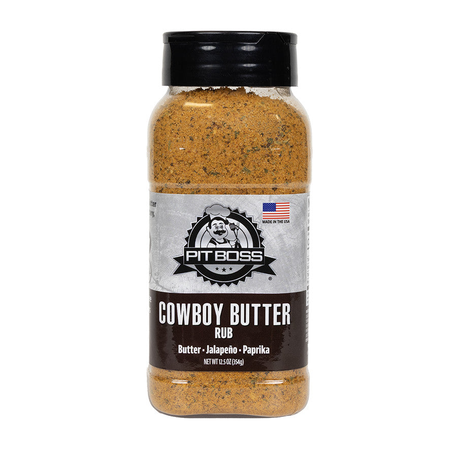 Brown Pit Boss Cowboy Butter Rub spice blend, 12.5 oz.