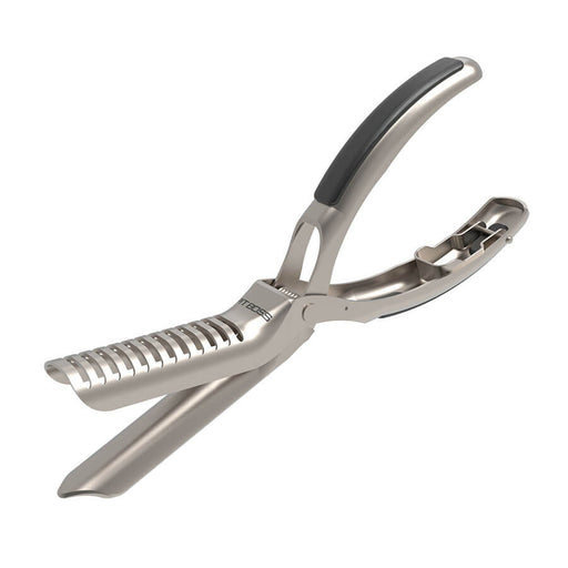 Silver Boss brand surgical clamp with textured black handle.