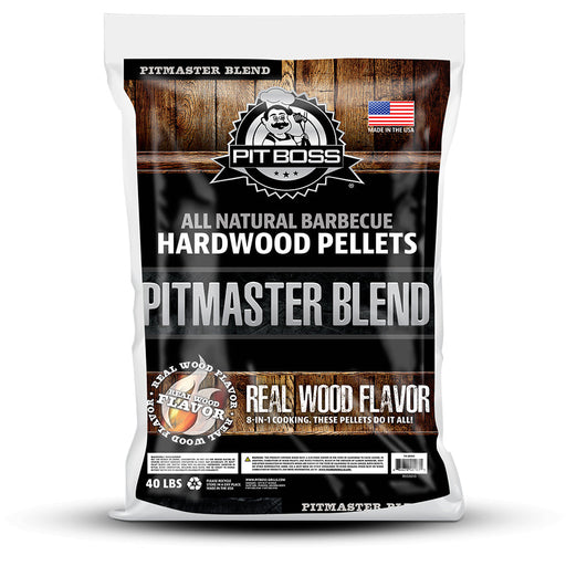 Black Pitmaster Blend All Natural Barbecue Hardwood Pellets by Pit Boss.