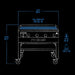 Pit Boss grill, 38.5" wide, 35.2" tall, 24.8" deep, 753 sq. in. cooking area, 125.7 lb.