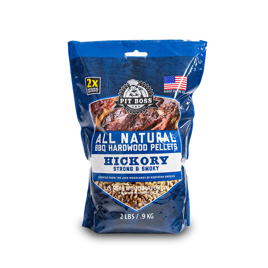 Blue bag with lettering and pit boss logo