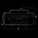 "White outline of a large appliance with dimensions: height 49", width 75", depth 25"."