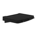 Black rectangular tray with four knobs, modern design.