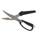 Black-handled PTBOSS multi-tool scissors with serrated blades.