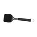 Black foam brush with metal handle and hook.