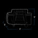 "White outline of a vehicle with dimensions: width 51", depth 29", height 37"."