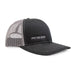 Black and gray Pit Boss trucker hat with mesh back.