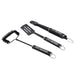 Black Pit Boss BBQ tools set: brush, spatula, and tongs.