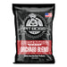 Pit Boss Orchard Blend BBQ Hardwood Pellets, 20 lb bag. Cherry, apple, pecan, oak mix. Black and red packaging.